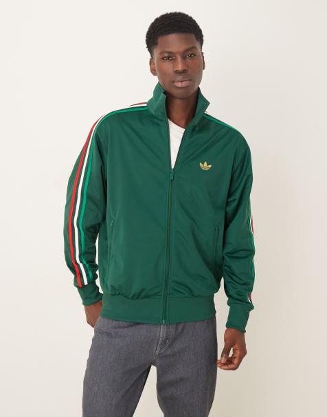 adidas Originals Firebird track top in green - view 1