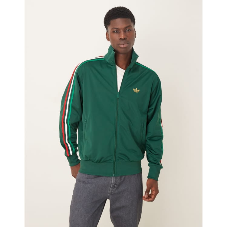 adidas Originals Firebird track top in green | ASOS