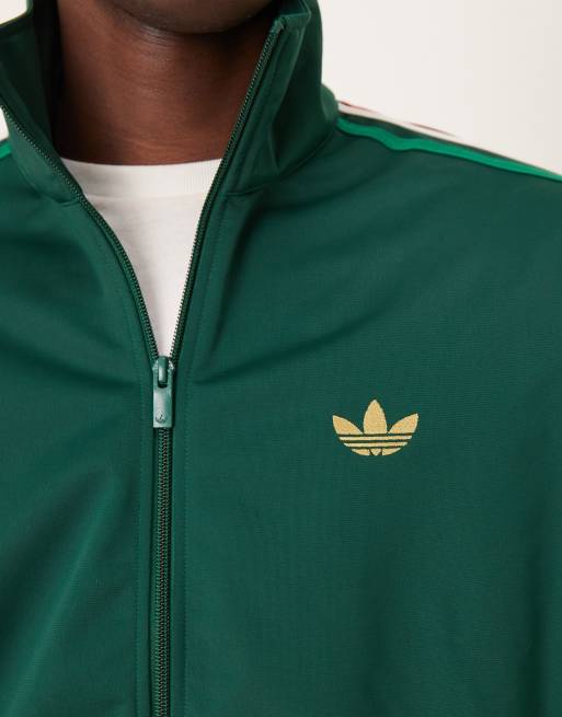 adidas Originals Firebird track top in green | ASOS