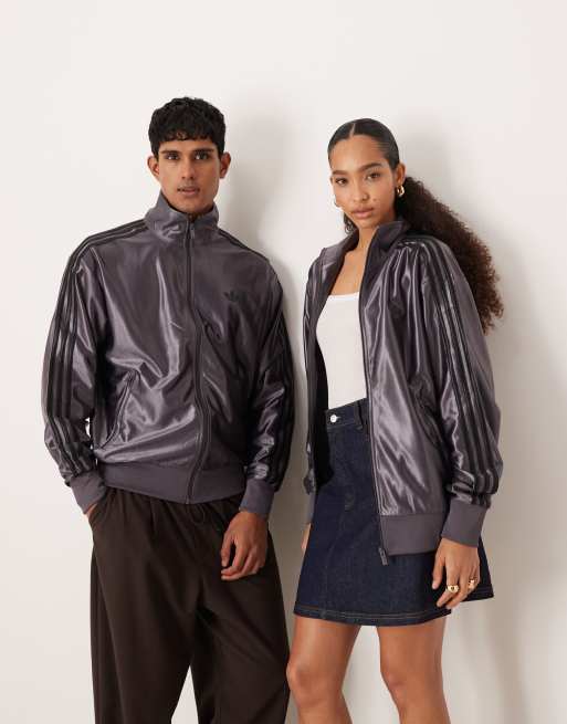 adidas Originals Firebird track top in grey | ASOS