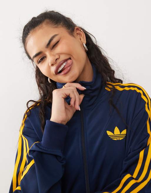 adidas Originals Firebird track top in navy ASOS