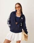 [adidas Originals] adidas Originals Firebird track top in navy XS night indigo/white