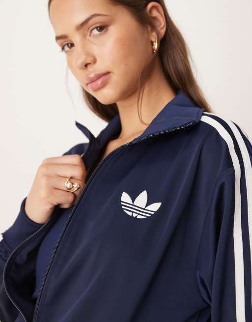 adidas Originals Firebird track top in navy