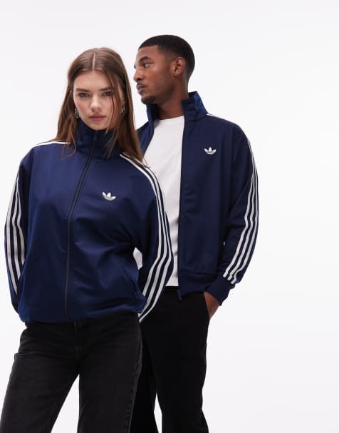 adidas Originals Firebird track top in navy