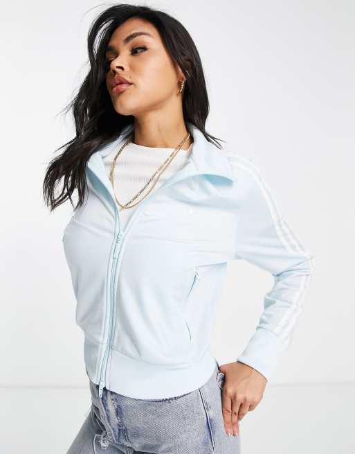adidas Originals Firebird track top in pale blue | ASOS