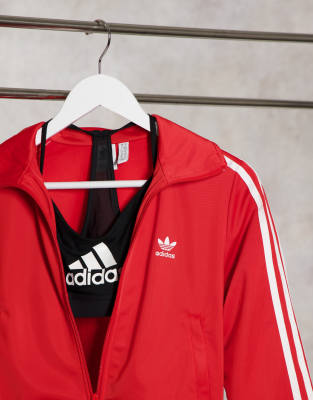 adidas track top red