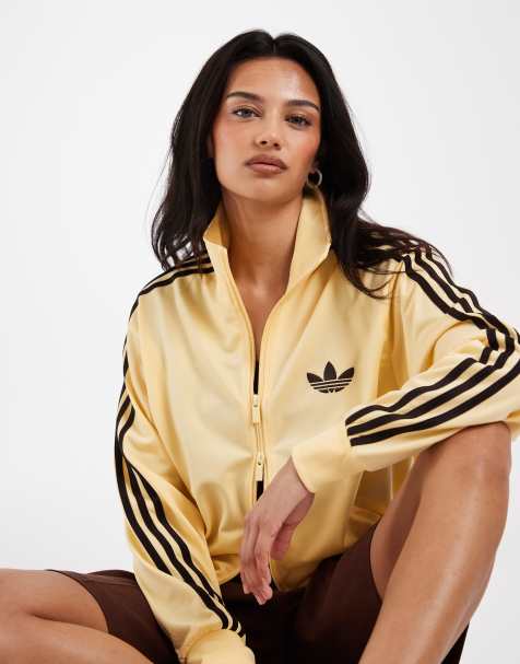 adidas Originals Firebird track top in yellow and brown - view 1