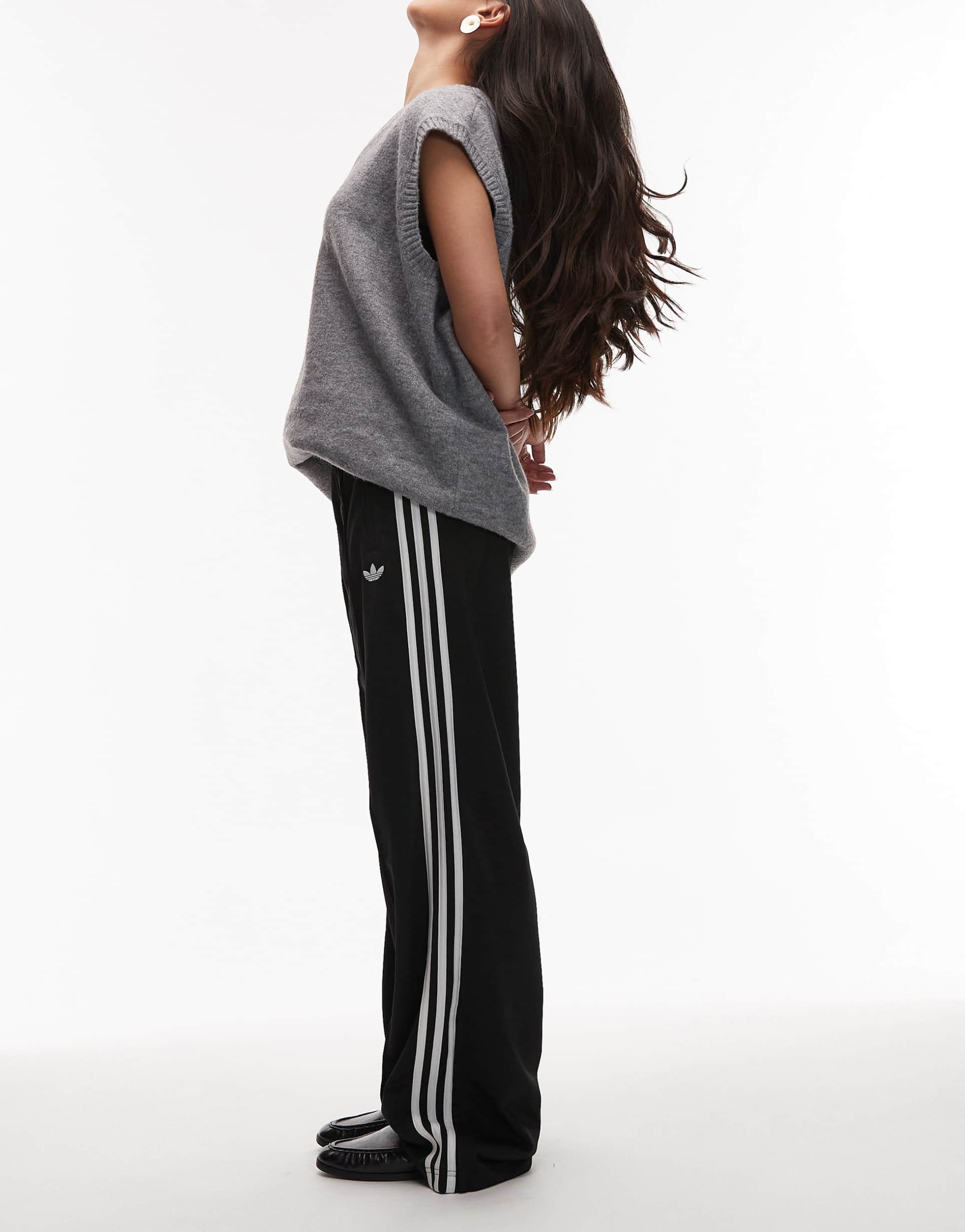 adidas originals firebird trackpants in black