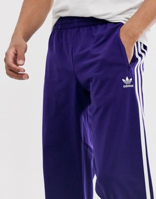 adidas firebird purple pants