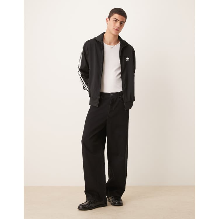 Adidas firebird tracksuit mens black online