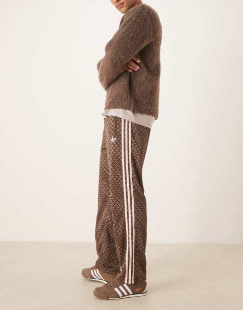 adidas Originals Firebird tracksuit in brown monogram - view 1