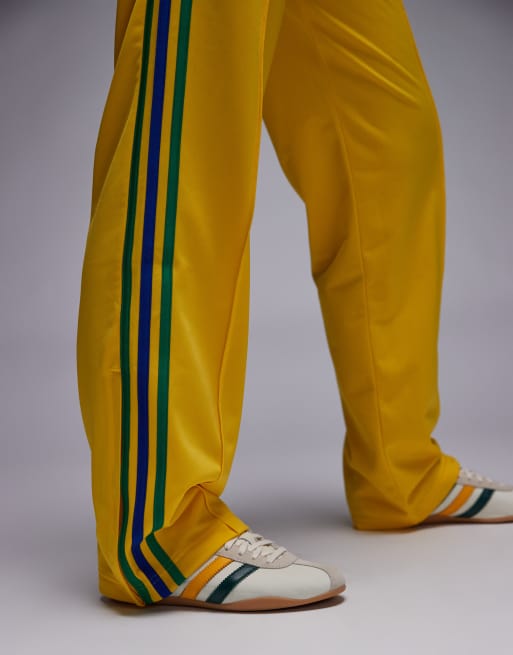adidas Originals – Firebird – Trainingshose in Gelb und Grün, 5 von 5