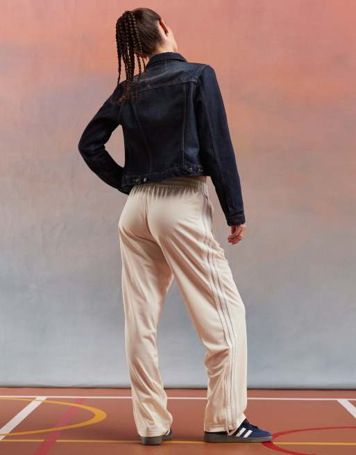 adidas Originals firebird track pants in off white