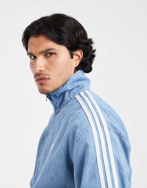 adidas Originals – Firebird – Trainingsjacke aus Denim in hellblauer Waschung, 4 von 5