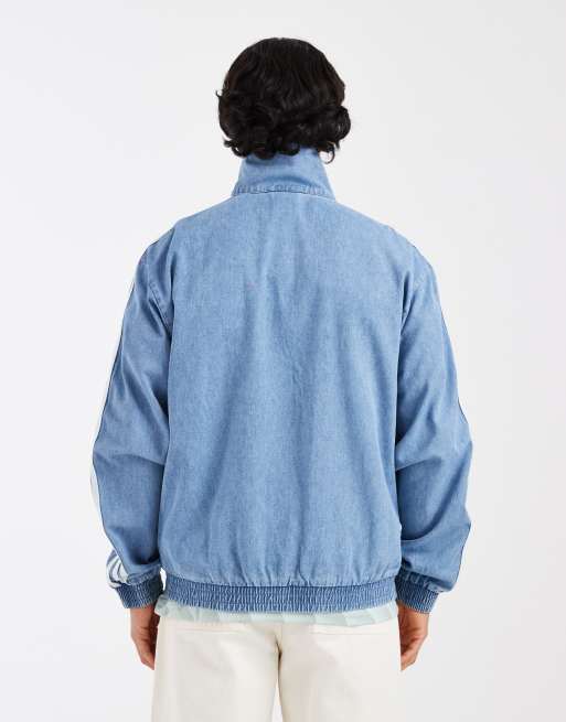 adidas Originals – Firebird – Trainingsjacke aus Denim in hellblauer Waschung, 5 von 5