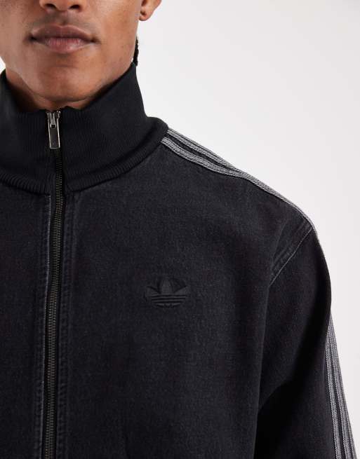 adidas Originals – Firebird – Trainingsjacke aus Denim in Schwarz, 5 von 5