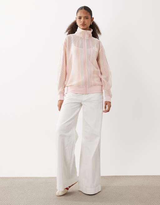 adidas Originals – Firebird – Trainingsjacke aus Strick in sandigem Rosa, 2 von 4