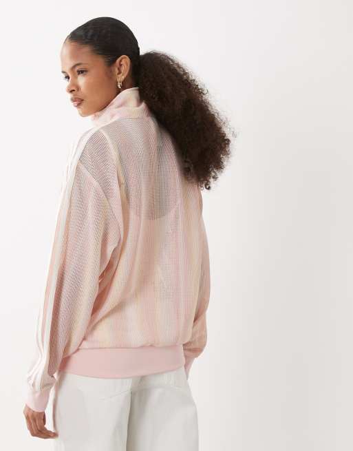 adidas Originals – Firebird – Trainingsjacke aus Strick in sandigem Rosa, 4 von 4
