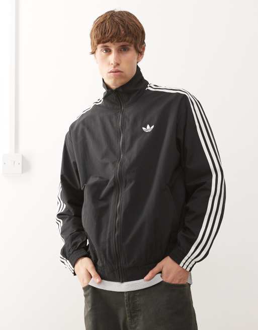 adidas Originals – Firebird – Trainingsjacke aus Webstoff in Schwarz