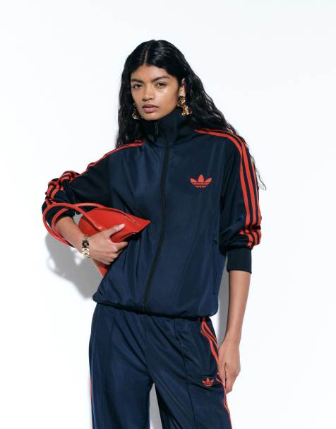 adidas Originals Firebird Trainingsjacke in Marineblau und Rot – exklusiv bei ASOS - view 1