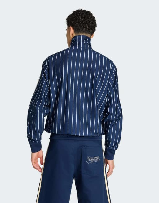 adidas Originals – Firebird – Trainingsjacke in Night Indigo mit Nadelstreifen, 2 von 5