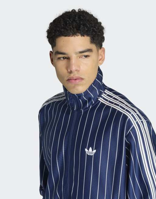 adidas Originals – Firebird – Trainingsjacke in Night Indigo mit Nadelstreifen, 4 von 5