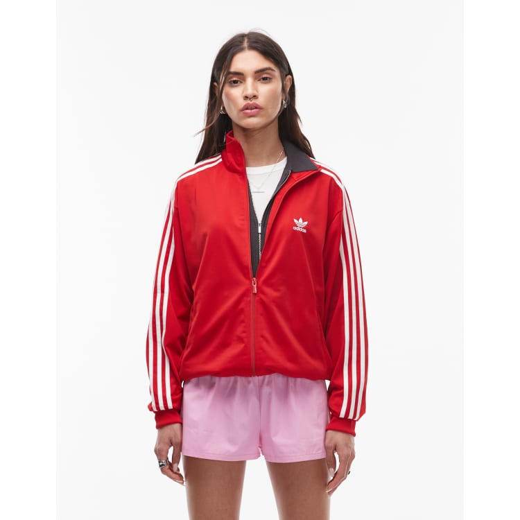 Trainingsjacke Damen Adidas Rote Trainingsjacke Kapuzenjacke Rote