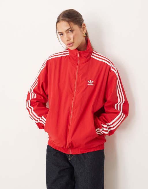 adidas Originals Firebird – Trainingsjacke in Rot