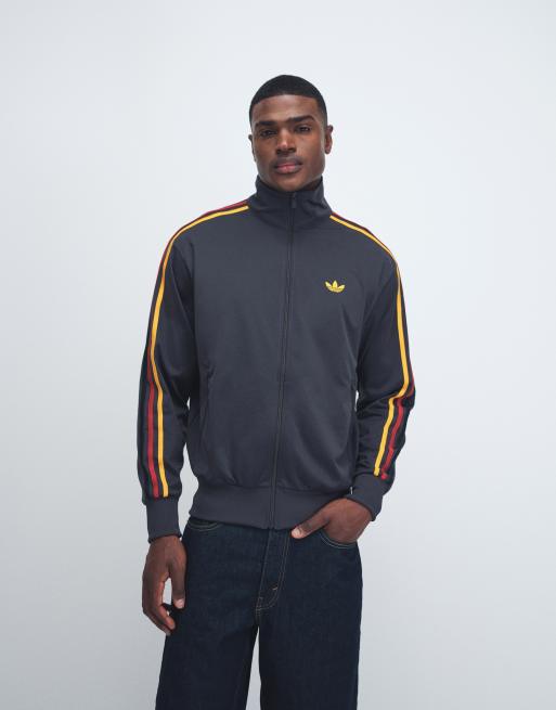 adidas Originals – Firebird – Trainingsjacke in Schwarz und Gold, 2 von 9
