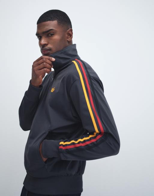 adidas Originals – Firebird – Trainingsjacke in Schwarz und Gold, 4 von 9