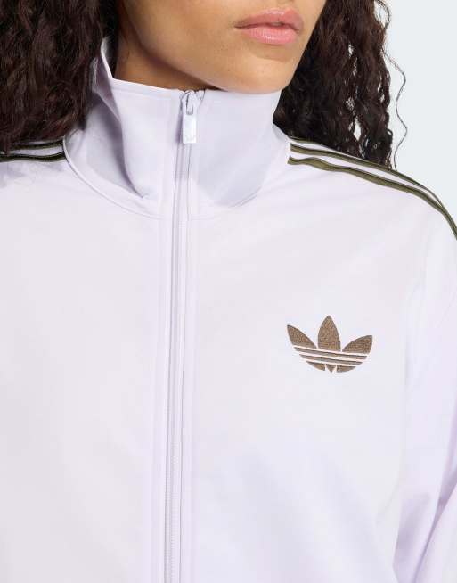 adidas Originals Firebird Trainingsjacke locker in Frozen Purple / Olive Strata, 2 von 4