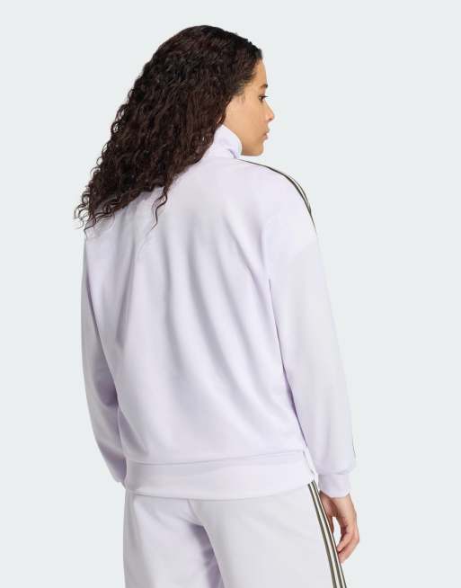 adidas Originals Firebird Trainingsjacke locker in Frozen Purple / Olive Strata, 4 von 4