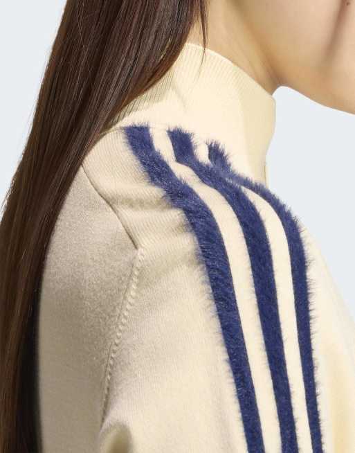 adidas Originals – Firebird – Trainingsoberteil aus Strick in Warm Vanilla/Night Indigo, 2 von 5