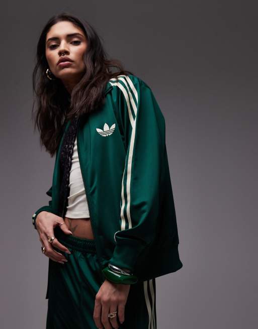 adidas Originals – Firebird – Trainingsoberteil in Dunkelgrün, exklusiv bei ASOS