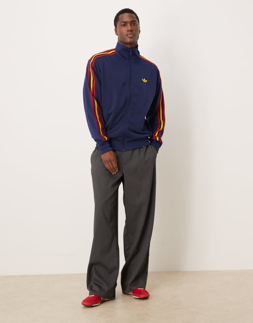 adidas Originals – Firebird – Trainingsoberteil in Gelb und Marineblau, 2 von 5