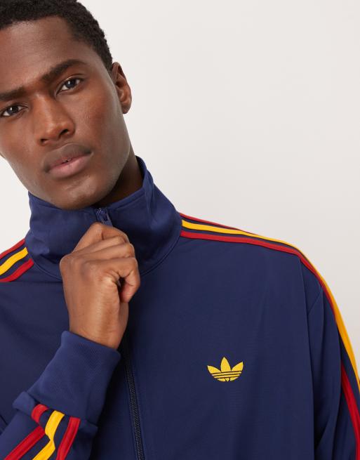 adidas Originals – Firebird – Trainingsoberteil in Gelb und Marineblau, 5 von 5
