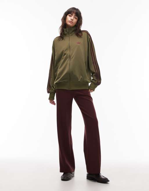 adidas Originals – Firebird – Trainingsoberteil in Olivgrün und Kastanienbraun, 2 von 4