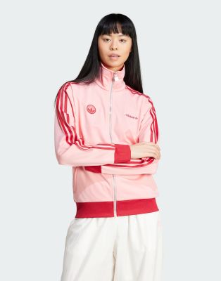 adidas Originals - Firebird - Trainingsoberteil in Rosa mit Aufnäher