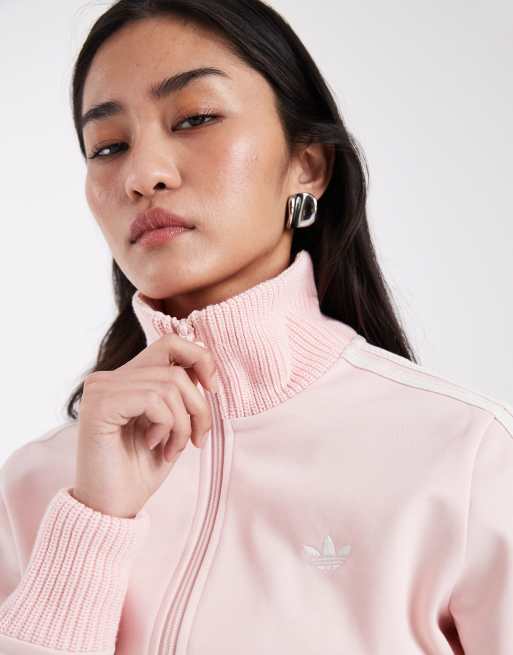 adidas Originals – Firebird – Trainingsoberteil in sandigem Rosa mit gestrickten Häkeldetails, 3 von 4