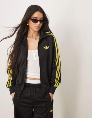 adidas Originals Firebird - Trainingsoberteil in Schwarz und Gelb