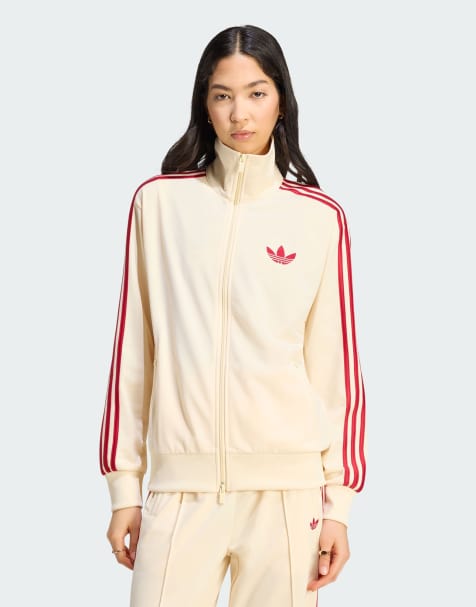 adidas Originals – Firebird – Trainingsoberteil in Warm Vanilla und Team Victory - view 1