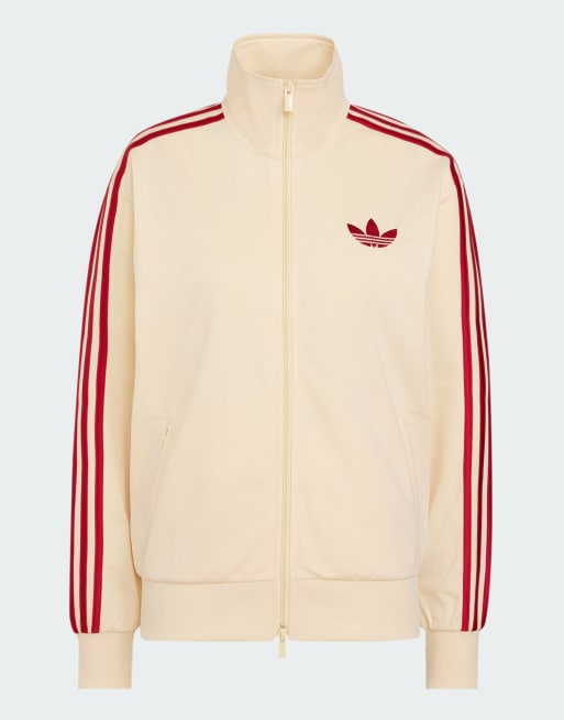 adidas Originals – Firebird – Trainingsoberteil in Warm Vanilla und Team Victory, 2 von 4