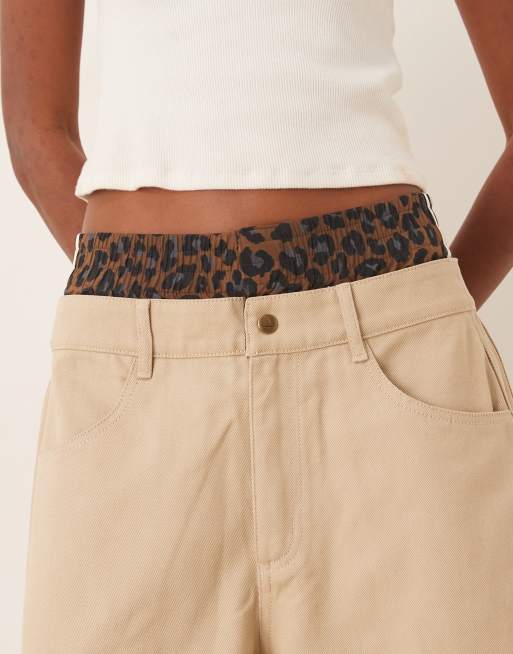 adidas Originals Firebird utility jorts in stone khaki | ASOS
