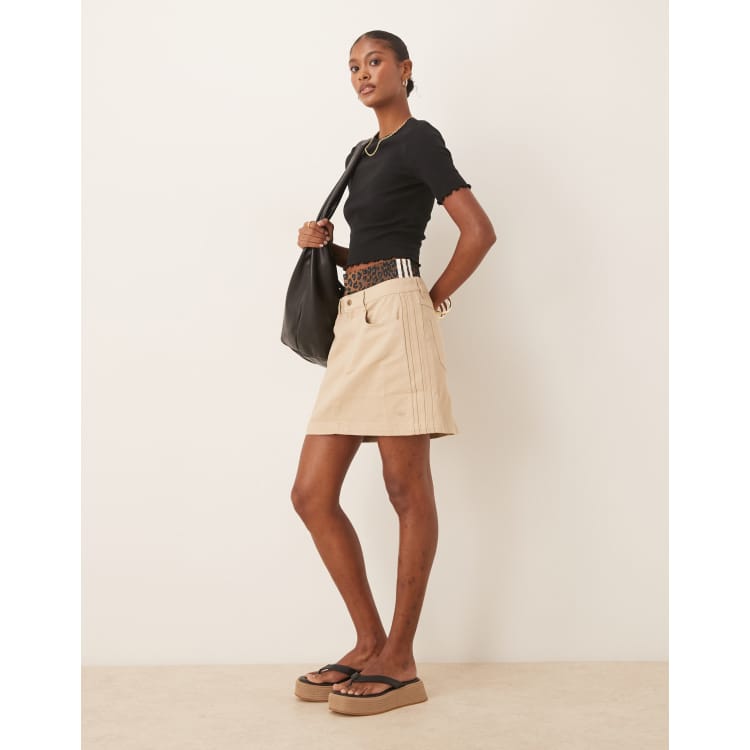 ミニスカート ADIDAS Firebird Utility Mini Skirt TF5D0026 adidas Firebird Utility Mini Skirt - Beige | Free Shipping