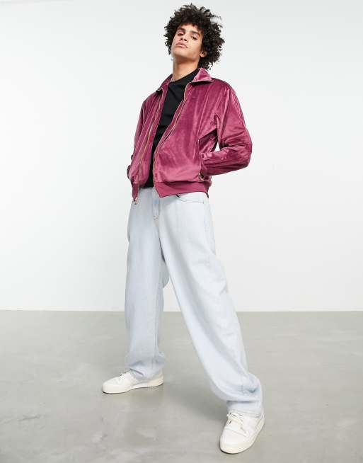 adidas firebird velour track jacket