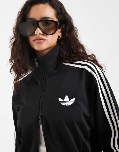 adidas Originals - Firebird - Veste de survêtement ample - Noir et blanc - view 1