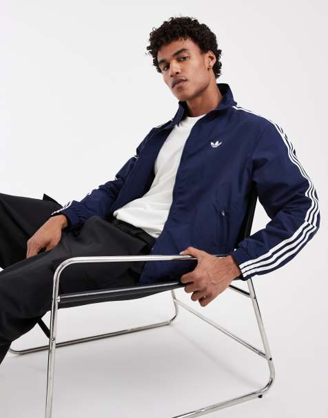 adidas Originals Firebird woven track top in navy - view 1