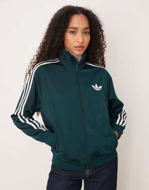 adidas Originals – Firebird – Zielona kurtka dresowa