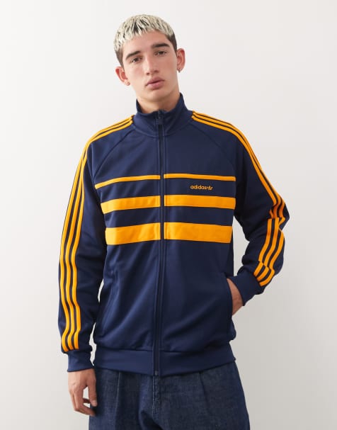 adidas Originals – First – Marinblå och orange träningstopp - view 1
