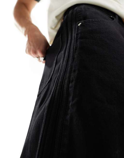 adidas Originals flame denim shorts in black